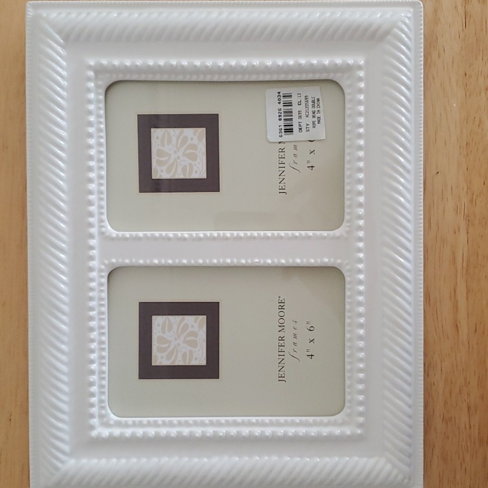 Ceramic Roap Bead Design Two 4 x 6" Picture Frame